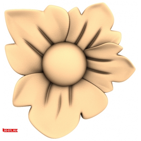 3D flower model for CNC machine in STL format