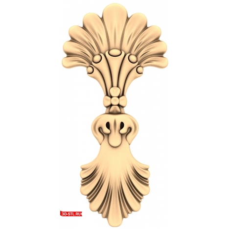 Shell Waterfall Decor - 3D STL model for CNC