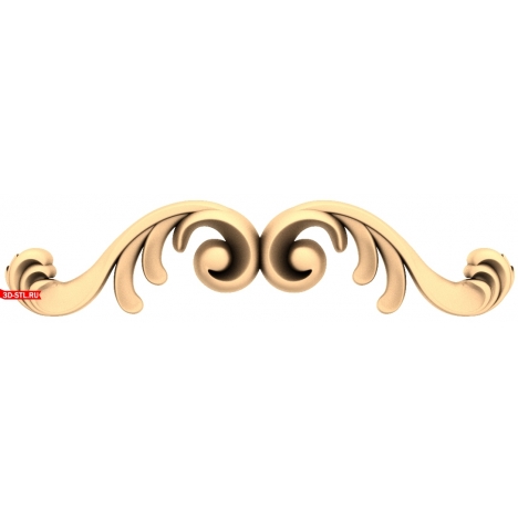 Graceful Curls Decor - 3D STL model for CNC