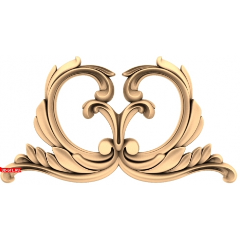 Leaf Whirlwind - 3D decorative model in STL format for CNC