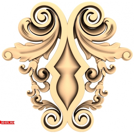 Spiral of Elegance - 3D decorative model in STL format for CNC