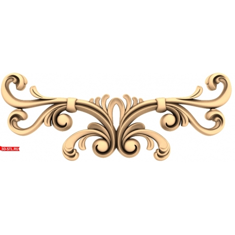 Elegant Curls Decor - 3D model for CNC