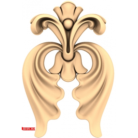 3D model of the Lotus of Elegance decor for CNC
