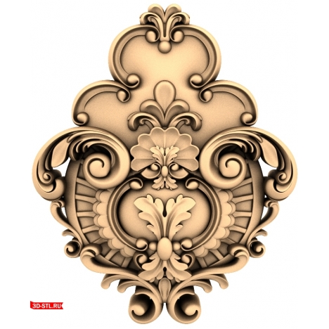 Luxurious Baroque - 3D decorative model in STL format for CNC