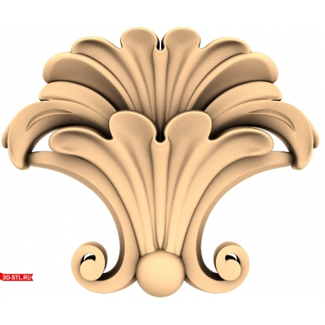 Luxurious bas-relief - 3D STL model for CNC