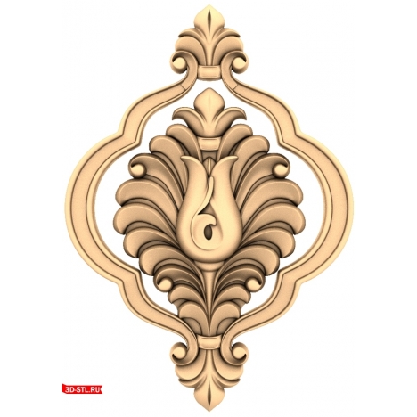 Floral Symphony Decor - 3D STL model for milling
