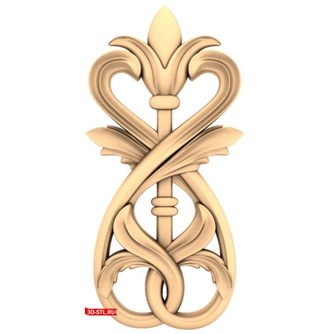 Luxurious pattern - 3D model in STL format for milling