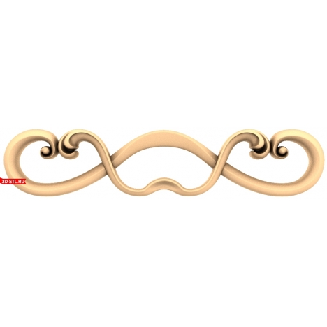 3D model of the Graceful Coils decor in STL format for CNC machine