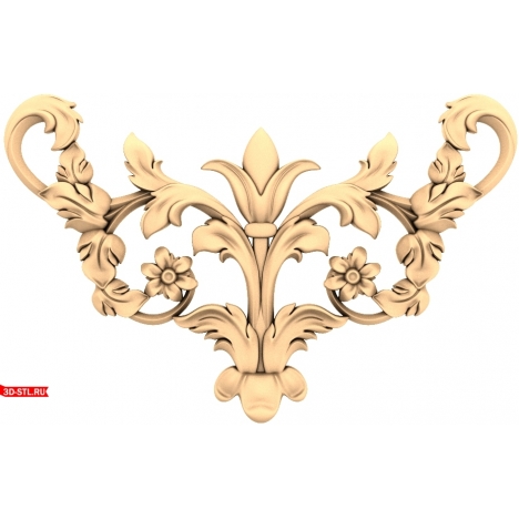 Floral Ornament - 3D STL Model for CNC