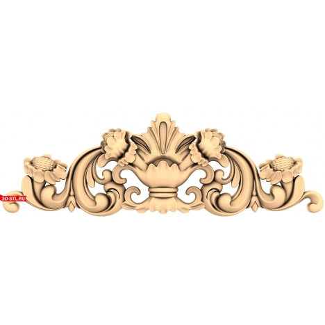 Elegant decor in STL format for CNC machine