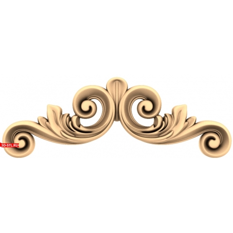 Elegant decoration for CNC milling: 3D model in STL format