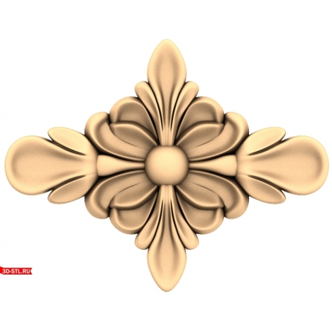 Luxurious Flower Decor - 3D model in STL format for CNC