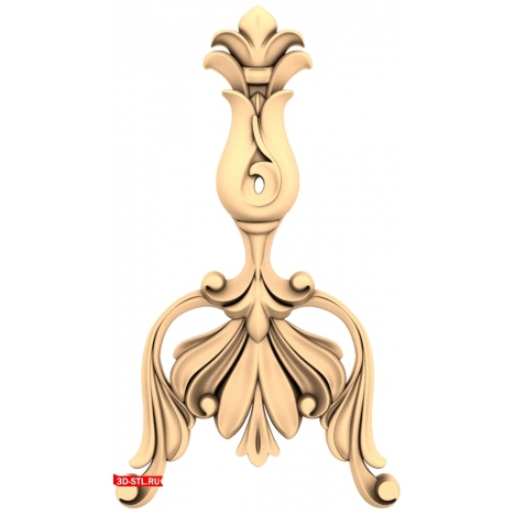 Ornate Ornament - 3D STL Model for Milling