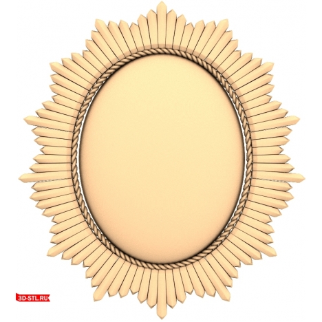 Exquisite mirror decor in STL format for CNC