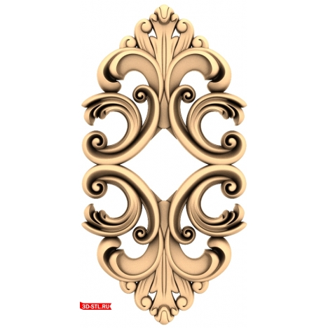 Baroque Decor - 3D STL Model for CNC Machine