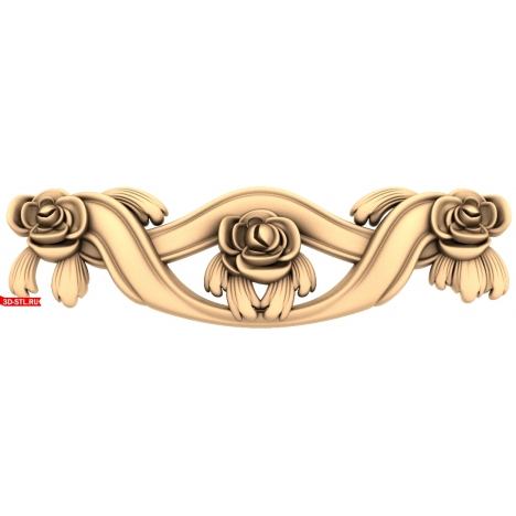Roses in a Ribbon Decor - 3D CNC Model