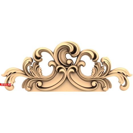 Stained Glass Scrolls - 3D STL Model for CNC