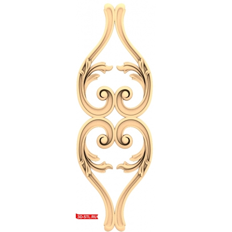 Elegant Curls Decor - 3D STL model for CNC machine