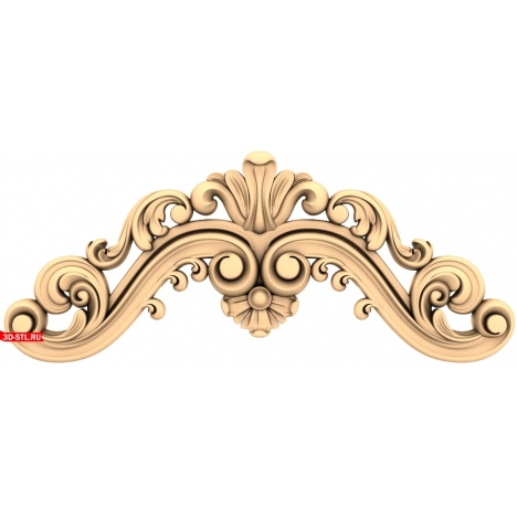 Baroque Accent Decor - 3D model in STL format for CNC