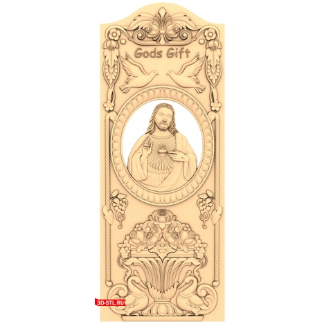 3D model of the Divine Gift door for CNC in STL format