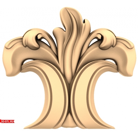 Water Flower Decor - 3D CNC Model