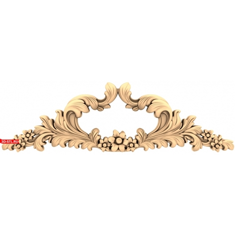 Floral Inspiration Decor - 3D STL model for CNC