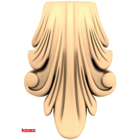 Elegant Curl - 3D STL model for CNC