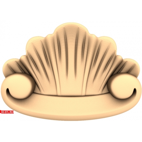 Seashell Decor - 3D STL model for CNC