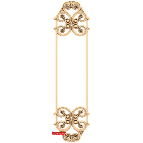 Stained Glass Curls Decor - 3D STL Model for CNC