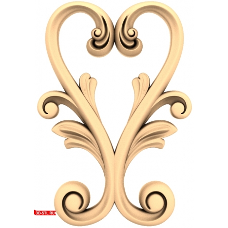 Romantic Curl - 3D STL model for CNC