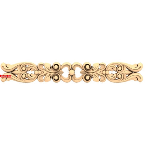 Decor Baroque Ornament - 3D STL model for milling