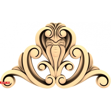 Classic Swirl Decor - 3D STL Model for CNC