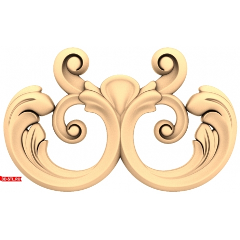 Elegant Curl - 3D STL model for CNC