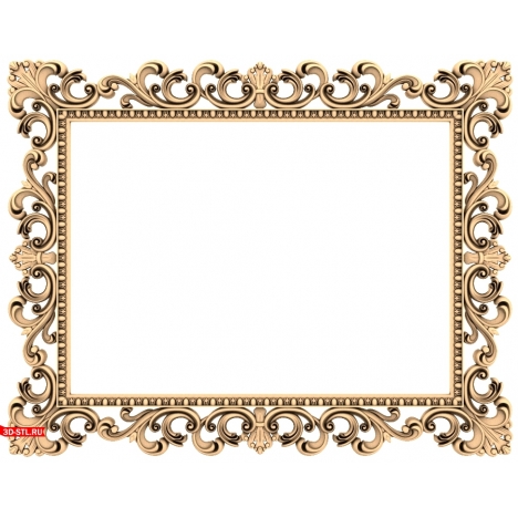 Victorian 3D frame model in STL format for CNC