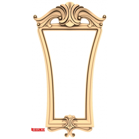 Exquisite 3D STL model of a frame for CNC milling