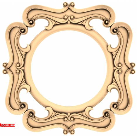 3D frame model of Baroque inspiration in STL format for CNC