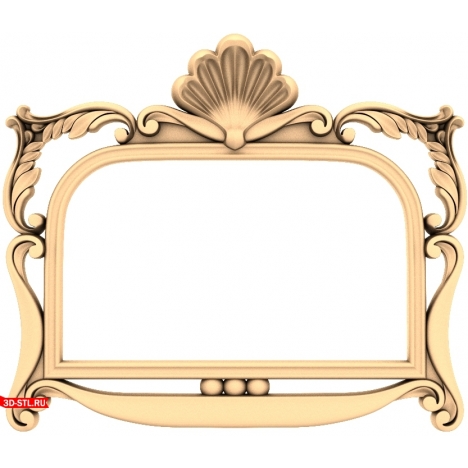 3D model of the Rocaille Charm frame in STL format for CNC