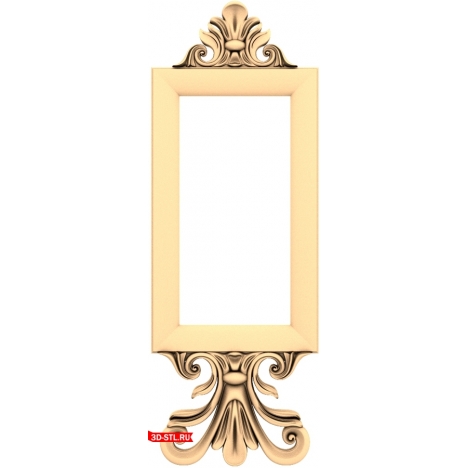 3D model of the Baroque Elegance frame for CNC machine