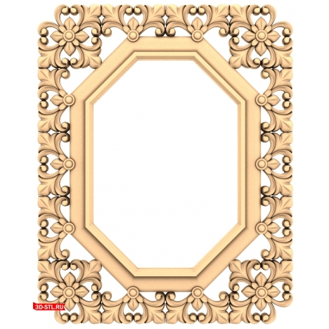 3D STL model of the Flower Charm memorial frame for CNC