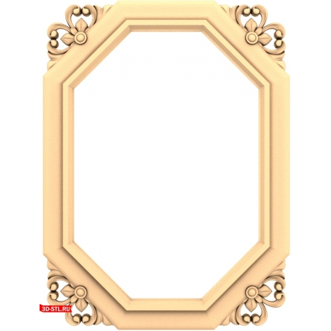 3D STL model of the Royal Curls frame for CNC