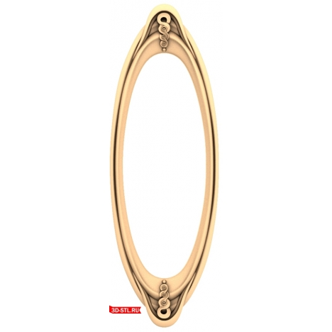 Elegant Oval STL 3D model for CNC