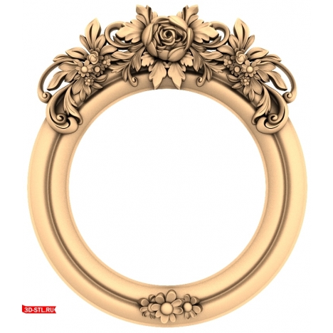 3D model of the Floral Delight frame in STL format for CNC
