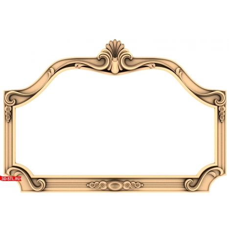 3D model of the Baroque Elegance frame for CNC
