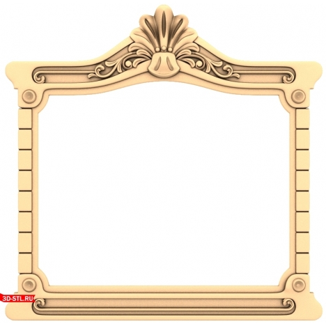 3D relief model of a frame for CNC in STL format