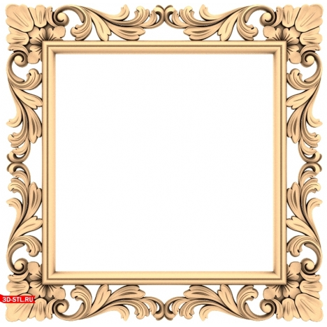 Elegant 3D model of the Renaissance frame for CNC