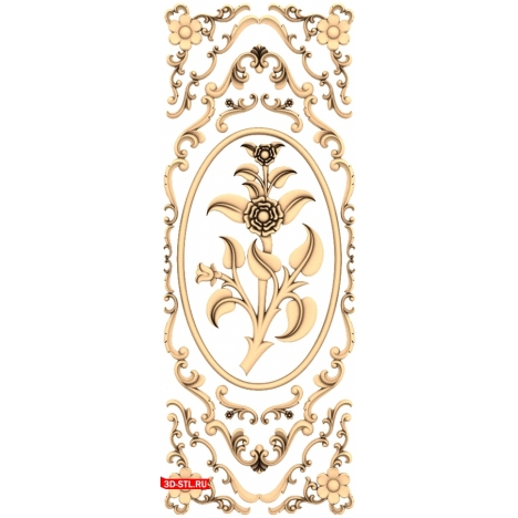 3D model of the Elegant Flora door in STL format