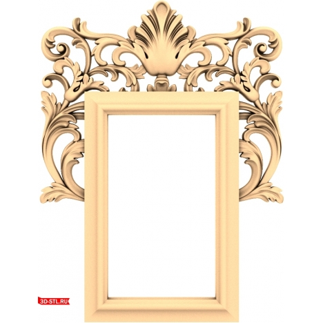 STL model of the Luxury Baroque frame for CNC