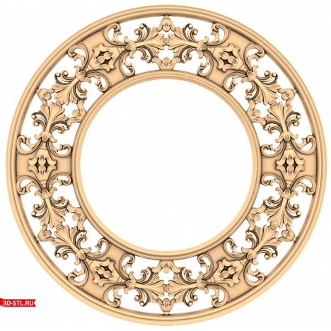 3D STL model for a baroque carving frame