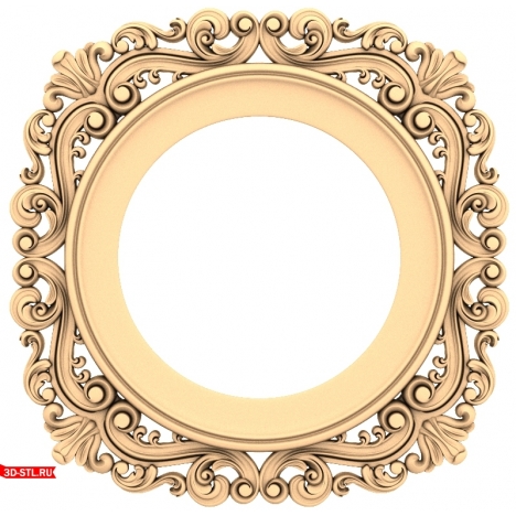 3D STL Model of the Baroque Elegance Frame for CNC