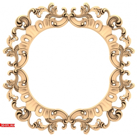 3D model of the Art Nouveau frame in STL format for CNC